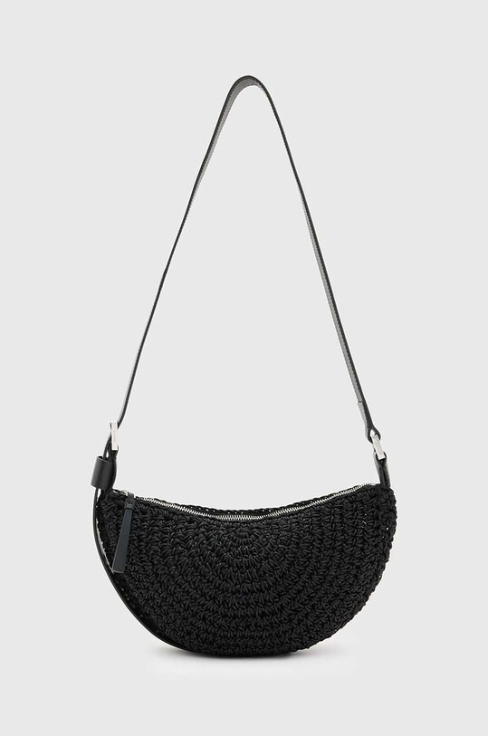 Сумочка AllSaints HALF MOON KNOT XBODY гладкий чорний W155XA