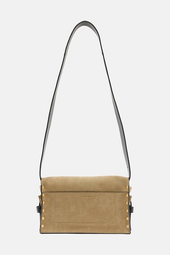 AllSaints geanta de mana din piele intoarsa MIRO SATCHEL W071XA bej SS24