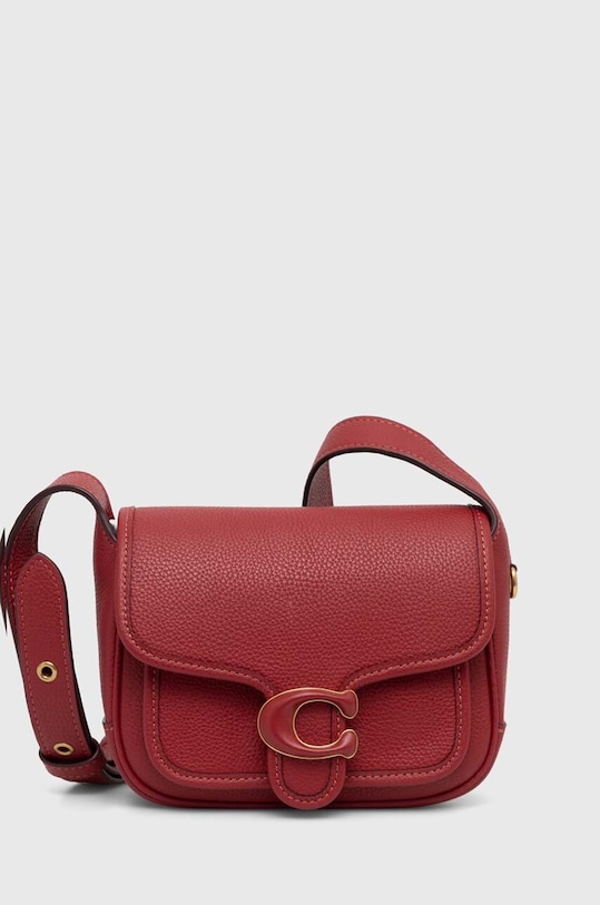 Coach torebka skórzana TABBY MESSENGER 19 skóra licowa czerwony CJ846.S