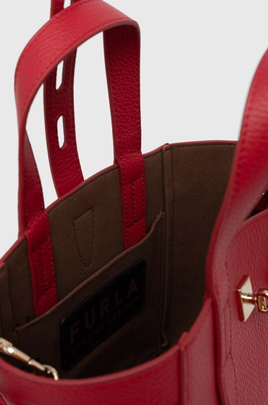 Furla borsa a mano in pelle rosso BASRFUA.HSF000.2673S