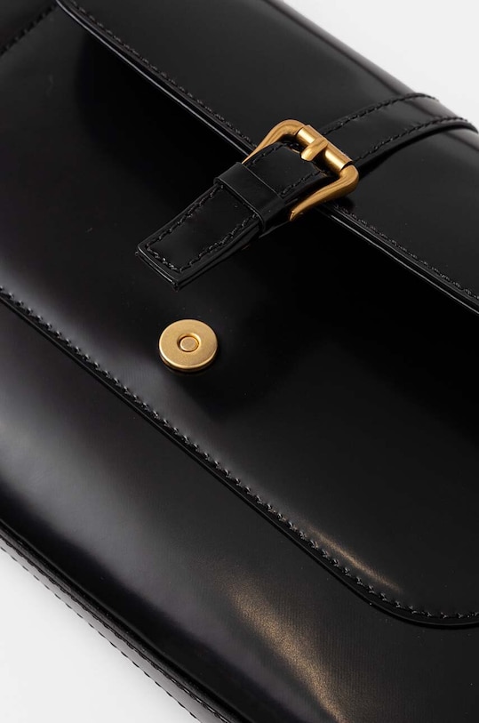 By Far torebka skórzana czarny 19PFMDASBLWMED