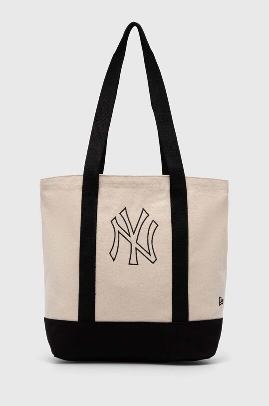 New Era torebka bawełniana MLB MICRO NEW YORK YANKEES mieści A4 beżowy 60356996