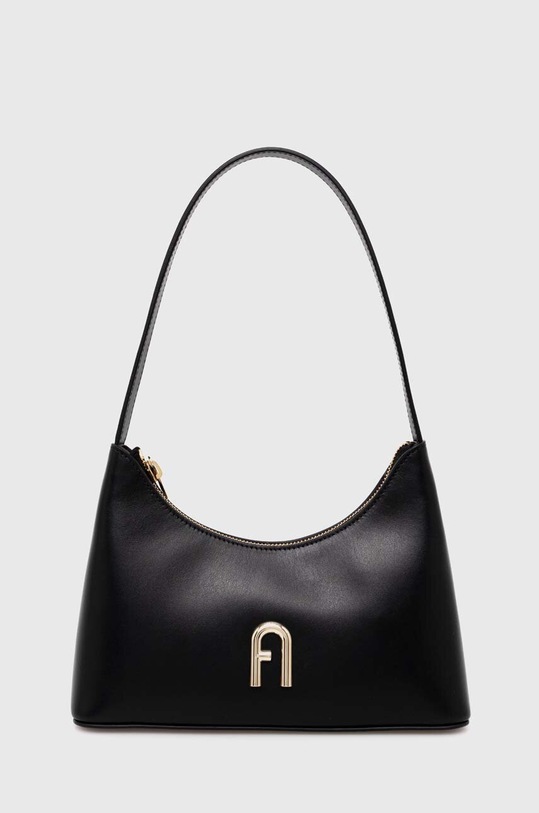 Δερμάτινη τσάντα Furla λείο δέρμα μαύρο WB00863.AX07333.06000