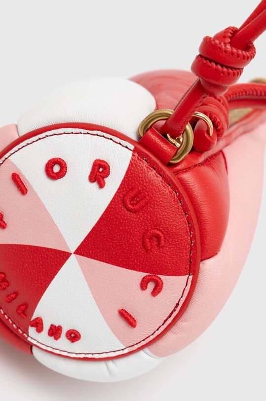 Kožená kabelka Fiorucci Tricolor Leather Mini Mella Bag červená U01FPABA002LE04MU01