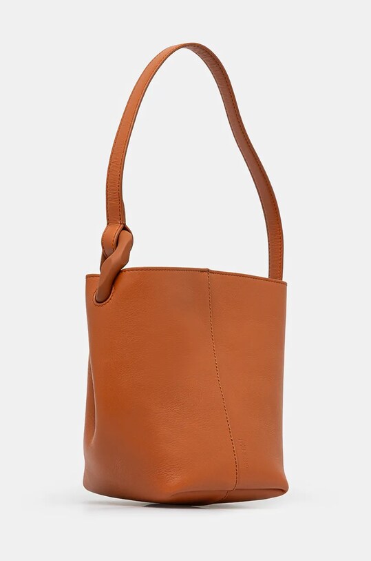 Kožna torba JW Anderson The Jwa Corner Small Bucket HB0614.LA0307.142 narančasta SS24