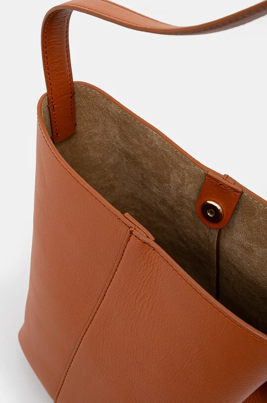 Kožna torba JW Anderson The Jwa Corner Small Bucket HB0614.LA0307.142 narančasta