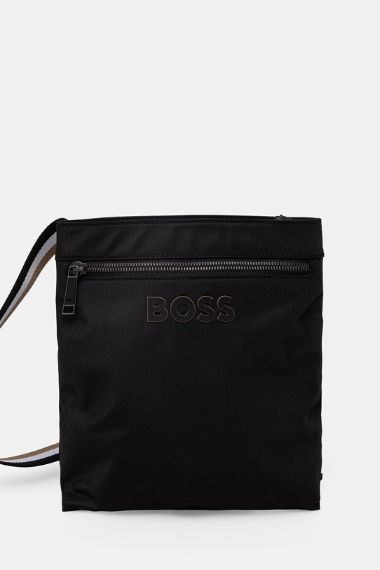 Чанта през рамо BOSS Catch_3.0_Envelope L изчистен черен 50511930