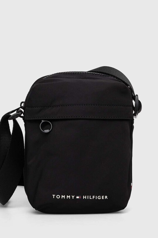 Malá taška Tommy Hilfiger potlač čierna AM0AM11790