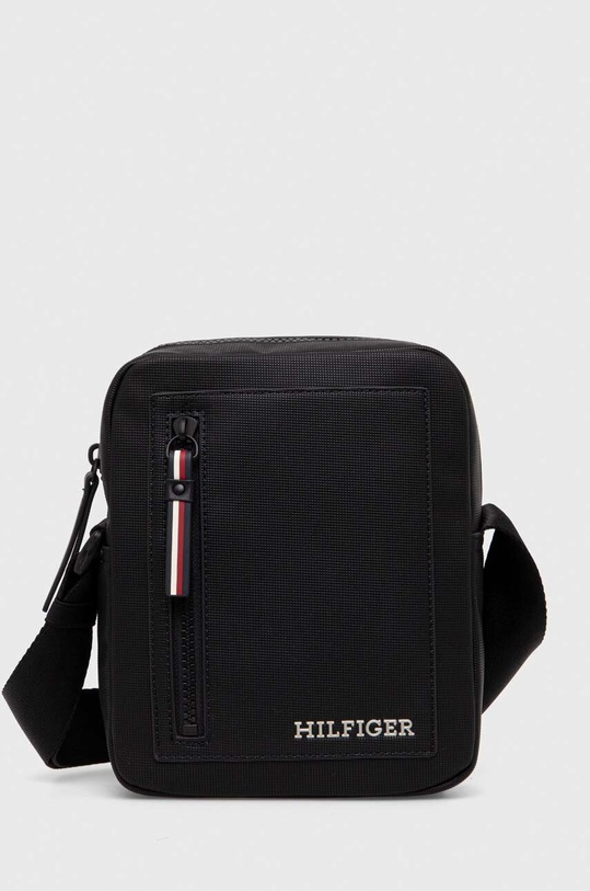 Malá taška Tommy Hilfiger imitácia kože čierna AM0AM11794