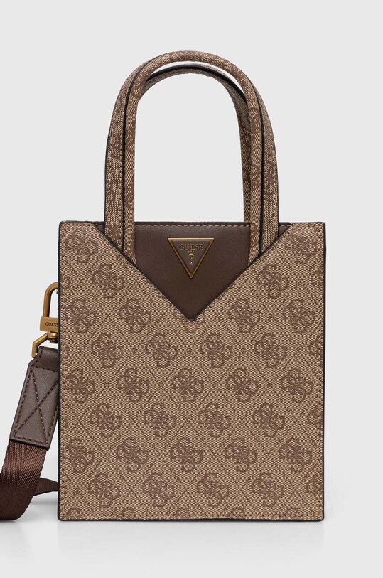 Guess saszetka VEZZOLA nie mieści A4 beżowy HMEVZL.P4150