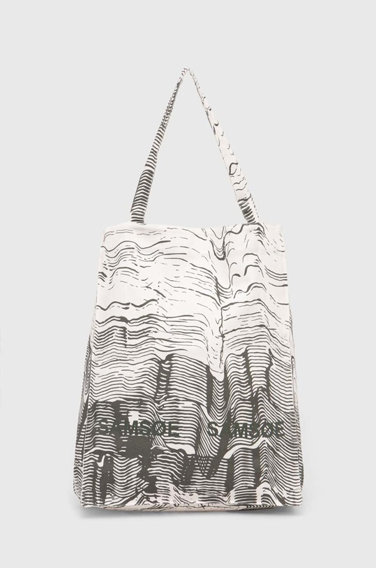 Samsoe Samsoe geanta de bumbac nu incape in A4 verde M24100007