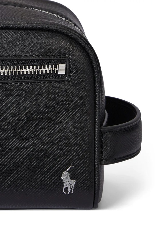 Δερμάτινη τσάντα καλλυντικών Polo Ralph Lauren 405931676 μαύρο