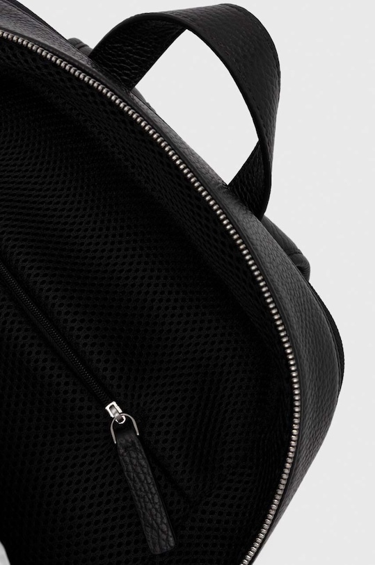 Kožený ruksak Emporio Armani Y4O437.Y068E čierna