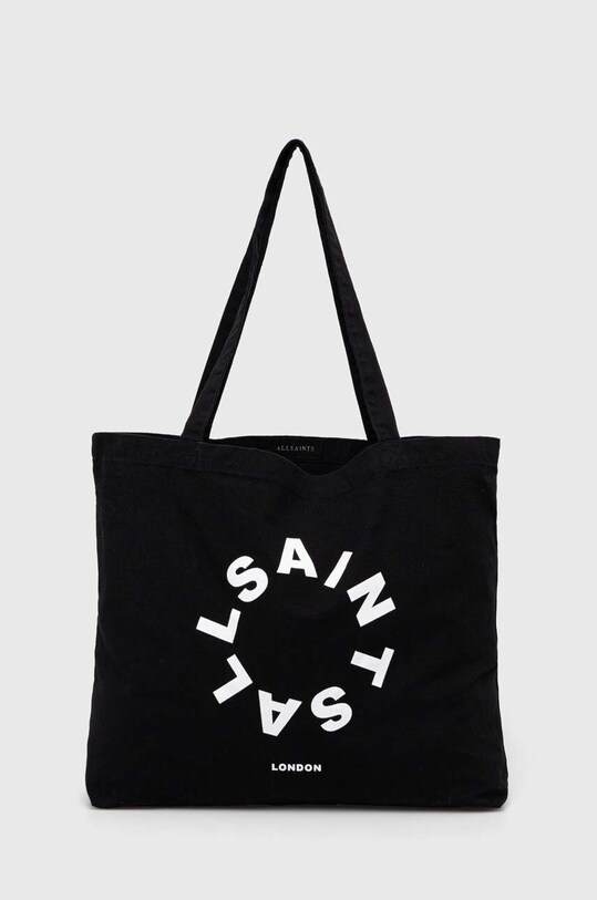 AllSaints torba bawełniana Tierra mieści A4 czarny MB521Z