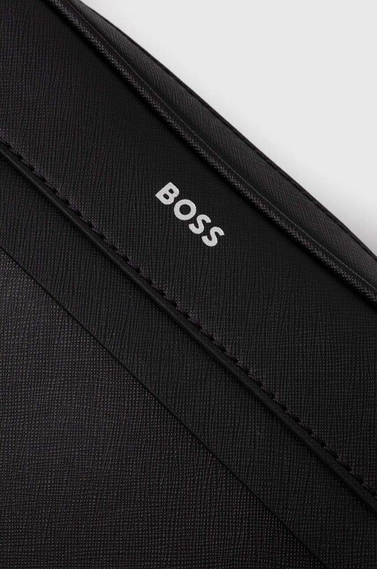 Kožená taška BOSS černá 50521151