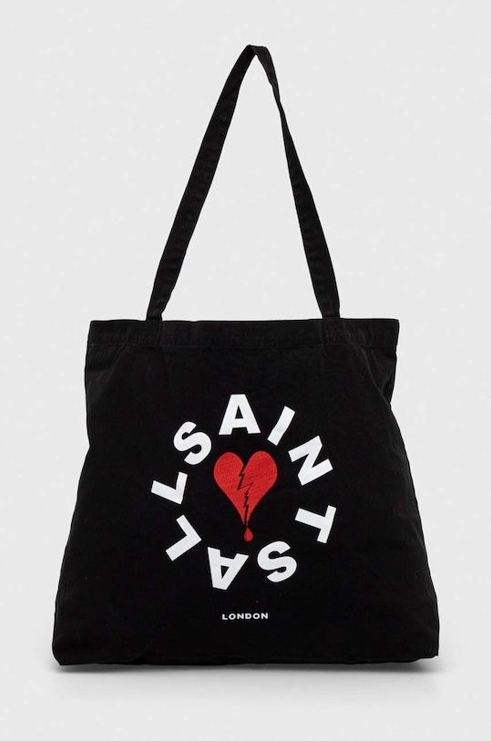 AllSaints torba tekstylny czarny MB701Z