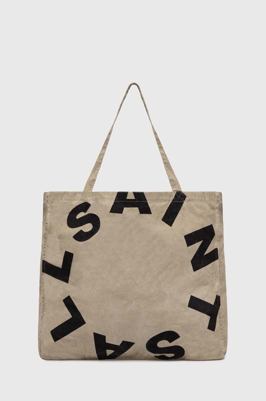 AllSaints torba bawełniana LARGE TIERRA TOTEBAG mieści A4 beżowy MB705Z