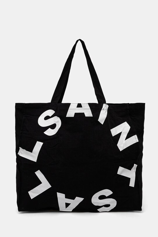 Bavlnená taška AllSaints LARGE TIERRA TOTEBAG potlač čierna MB705Z