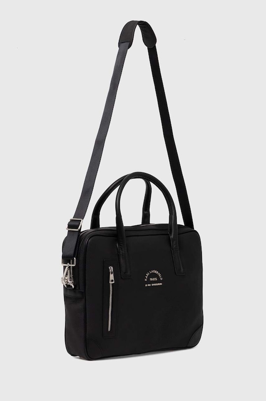 Karl Lagerfeld geanta pentru laptop din piele 542451.815904 negru SS24