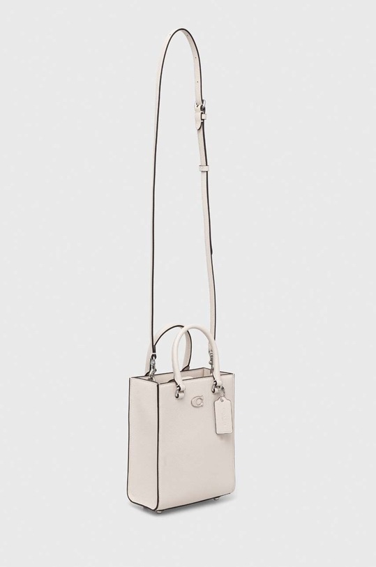 Kožna torba Coach CJ795 bež SS24