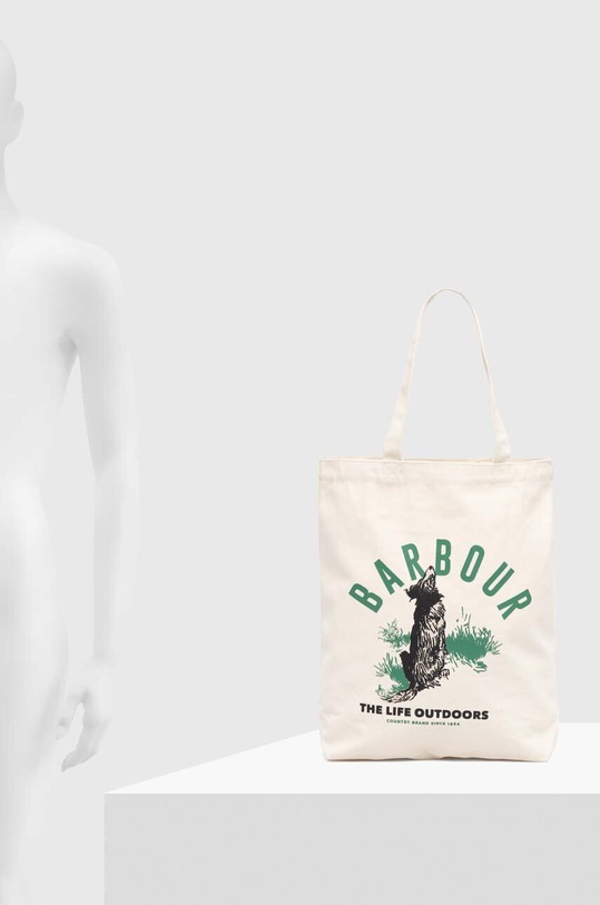 Bavlnená taška Barbour UBA0698 béžová