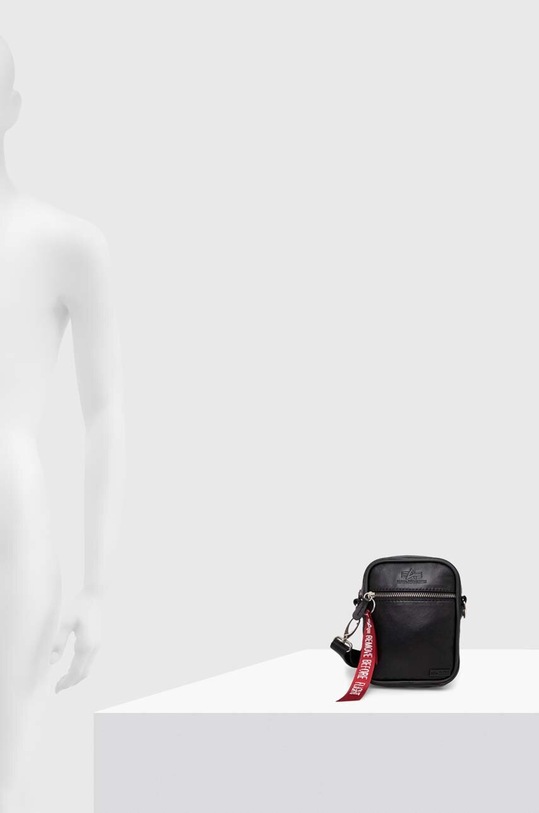 Alpha Industries borseta de piele 126914 negru