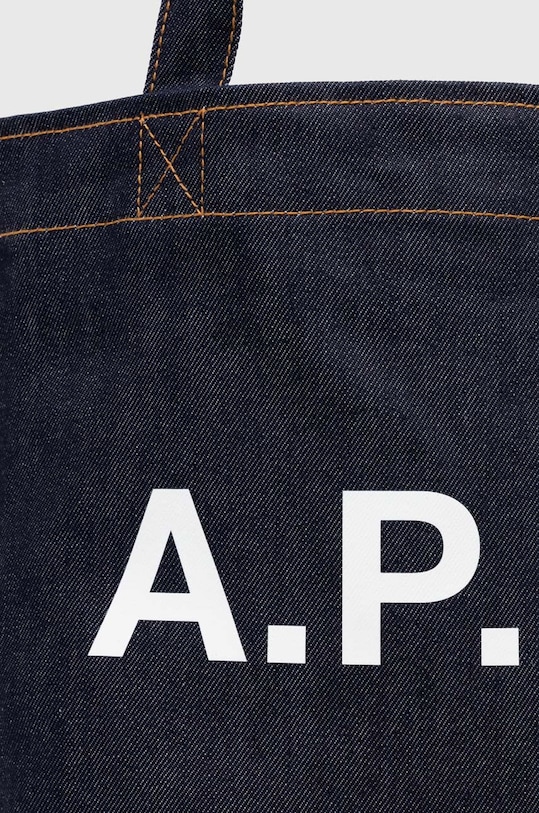 A.P.C. geanta tote axel bleumarin CODDP.M61444.IAK