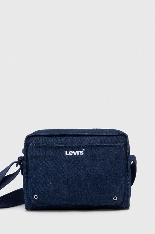 Джинсова сумка Levi's лицьова шкіра блакитний D7875.0003