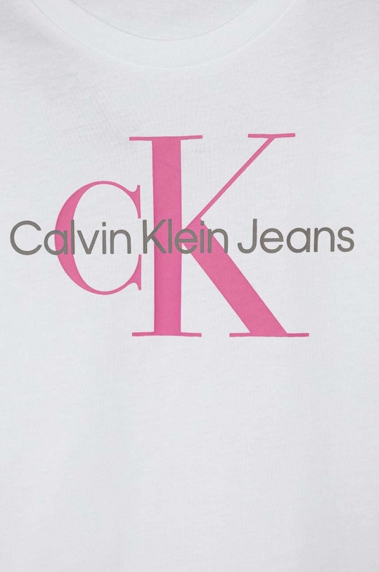 Chłopiec Calvin Klein Jeans t-shirt bawełniany dziecięcy IU0IU00460.116.PPYH biały