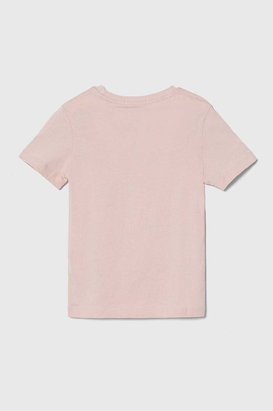 Παιδικό βαμβακερό μπλουζάκι Calvin Klein Jeans IU0IU00460.116.PPYH ροζ SS24