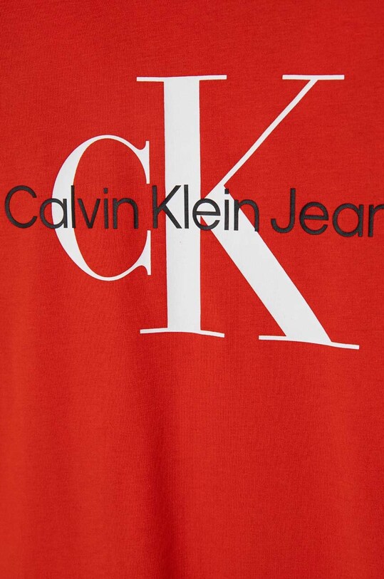 Мальчик Детская хлопковая футболка Calvin Klein Jeans IU0IU00460.128.176.PPYH красный
