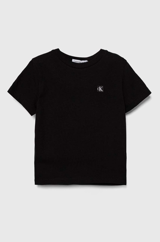 Calvin Klein Jeans t-shirt bawełniany dziecięcy bawełna czarny IU0IU00543.104.116.PPYH
