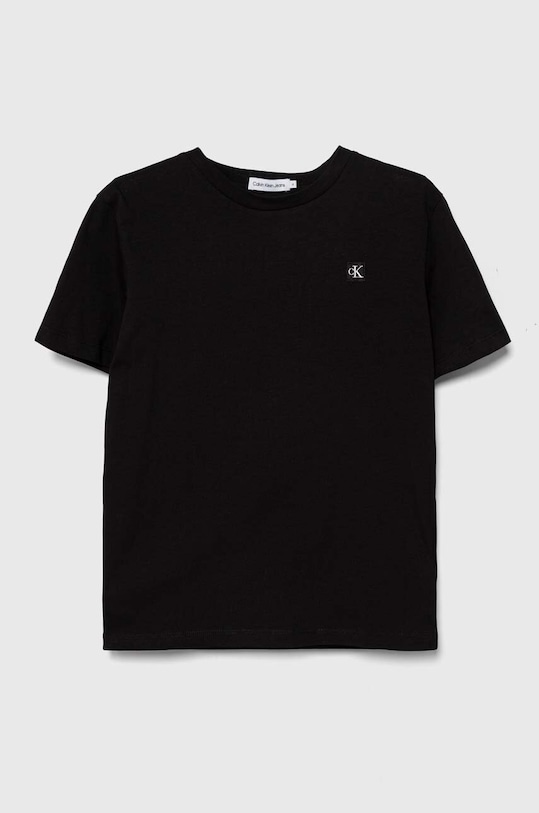 Детская хлопковая футболка Calvin Klein Jeans хлопок чёрный IU0IU00543.128.176.PPYH
