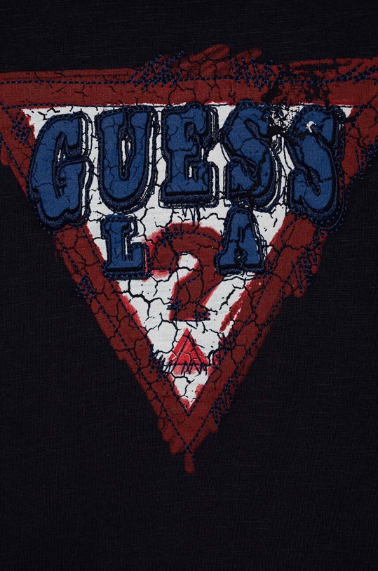 Chłopiec Guess t-shirt bawełniany dziecięcy L4RI18.K6XN1.PPYH granatowy