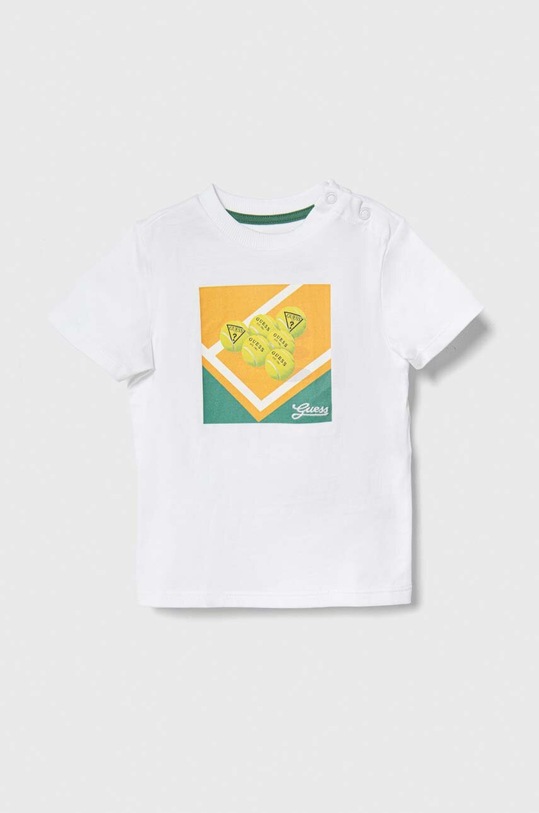 Guess t-shirt bawełniany dziecięcy nadruk biały N4RI06.K8HM4.PPYH