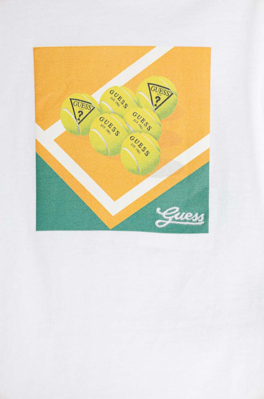 Chłopiec Guess t-shirt bawełniany dziecięcy N4RI06.K8HM4.PPYH biały