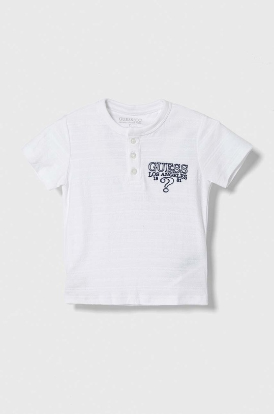 Guess t-shirt bawełniany dziecięcy bawełna biały N4RI17.KC384.PPYH
