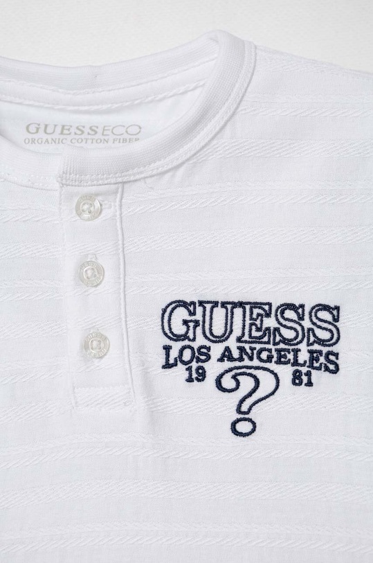 Chłopiec Guess t-shirt bawełniany dziecięcy N4RI17.KC384.PPYH biały