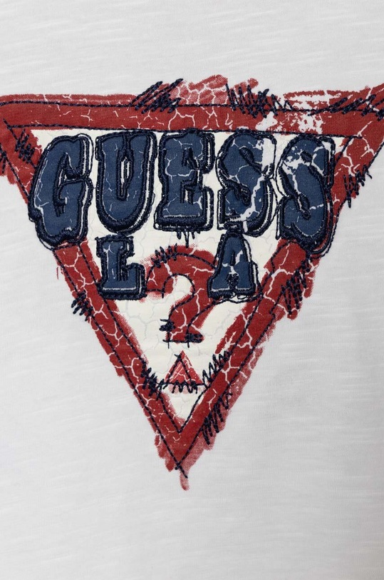 Dječaci Dječja pamučna majica kratkih rukava Guess N4RI18.K6XN1.PPYH bijela