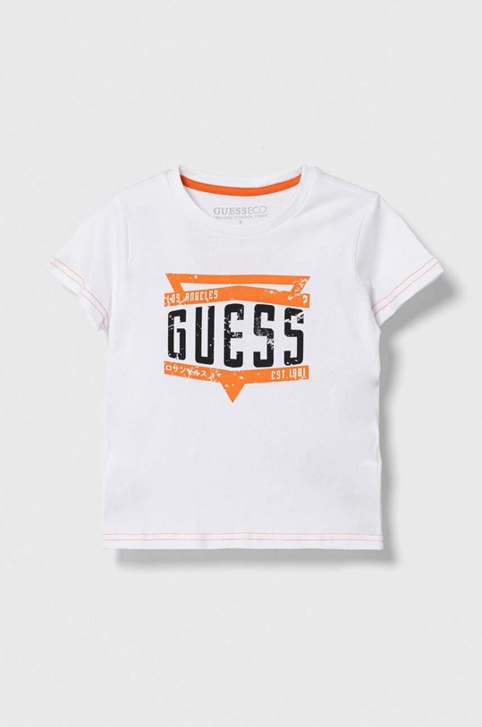 Guess t-shirt bawełniany nadruk biały N4RI21.K8HM4.PPYH