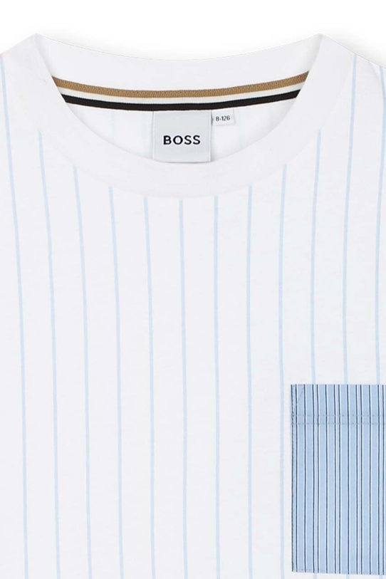 Băieți BOSS tricou de bumbac pentru copii J50720.114.150 alb