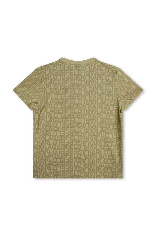 Karl Lagerfeld t-shirt bawełniany dziecięcy Z30036.102.108 zielony SS24