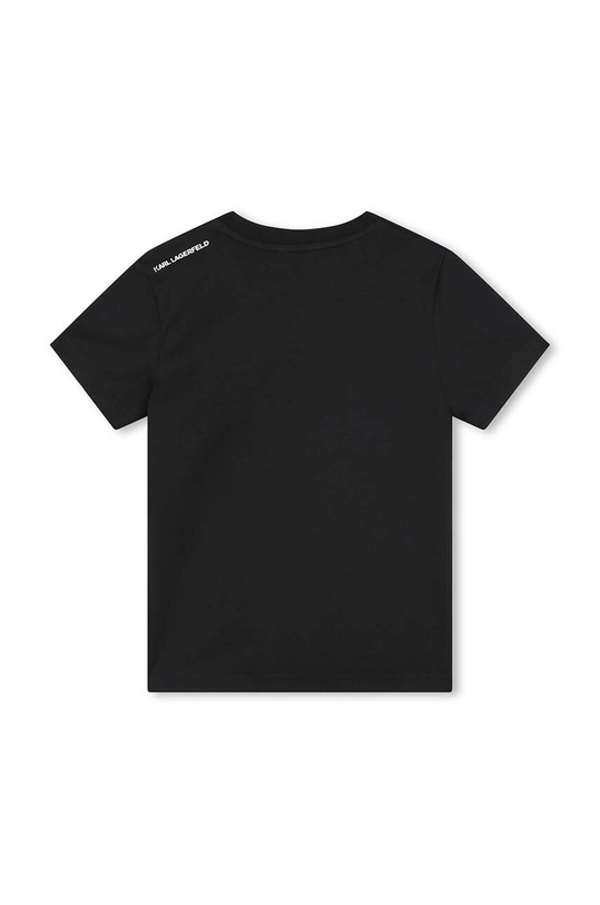 Karl Lagerfeld t-shirt bawełniany dziecięcy Z30049.102.108 czarny SS24
