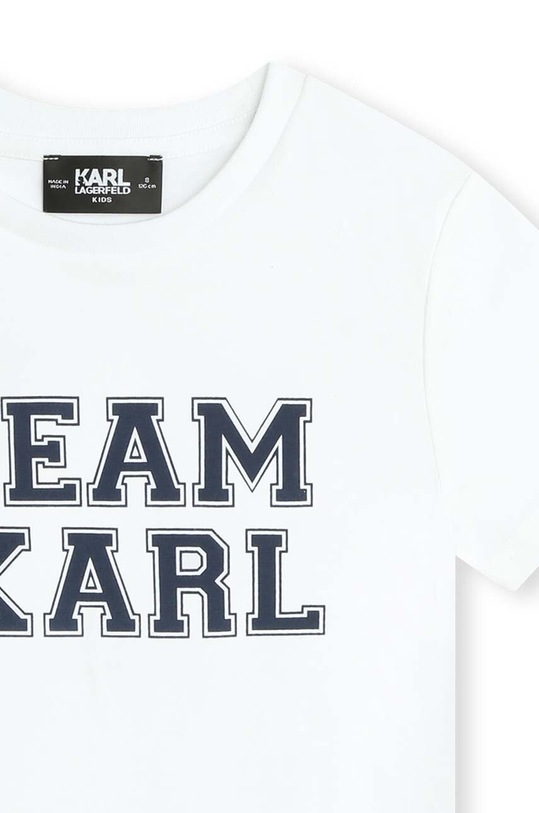 Băieți Karl Lagerfeld tricou de bumbac pentru copii Z30049.162.174 alb