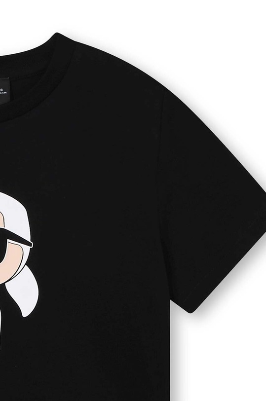 Chłopiec Karl Lagerfeld t-shirt bawełniany dziecięcy Z30051.162.174 czarny