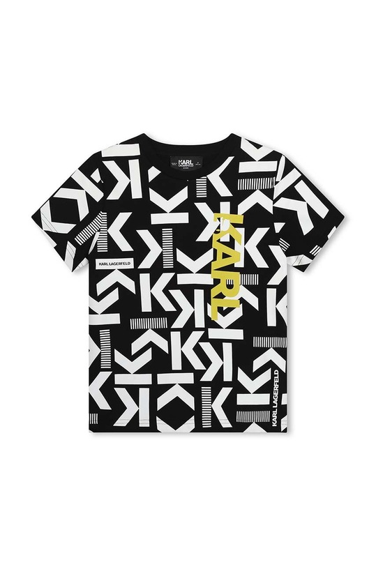 Karl Lagerfeld t-shirt bawełniany dziecięcy Z30053.114.150 czarny SS24