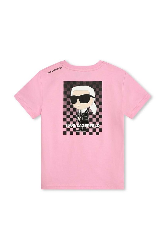 Karl Lagerfeld t-shirt bawełniany dziecięcy Z30054.162.174 różowy SS24
