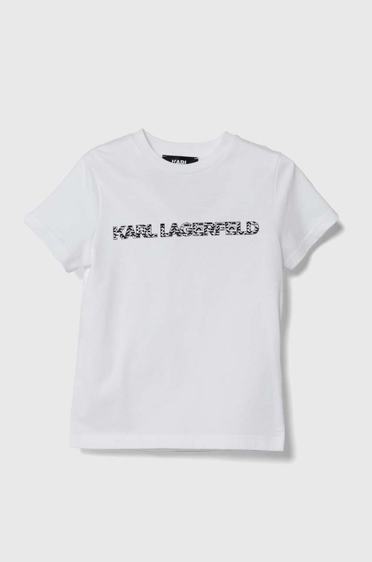 Дитяча бавовняна футболка Karl Lagerfeld бавовна білий Z30055.114.150