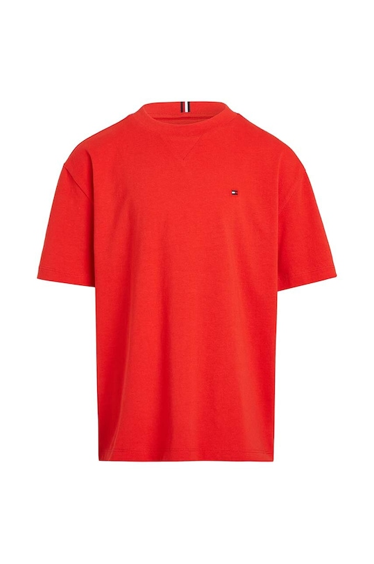 Tommy Hilfiger t-shirt bawełniany dziecięcy KB0KB08575.74.122.PPYH czerwony SS24