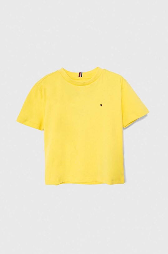 Tommy Hilfiger t-shirt bawełniany dziecięcy bawełna żółty KB0KB08575.128.176.PPYH